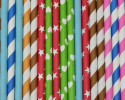 XEDZ43442 Candy Stripe Custom Paper Straws