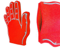 EVE-005 Giant Foam Hands in Red
