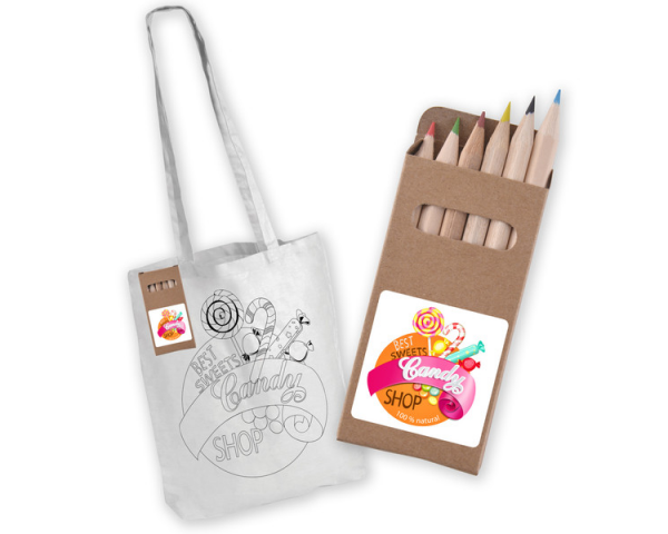 CJB022 - Childrens colouring bags with pencils