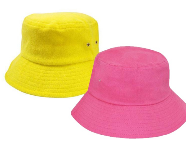 PK016 - Pink or Yellow Custom Terry Towelling Hats