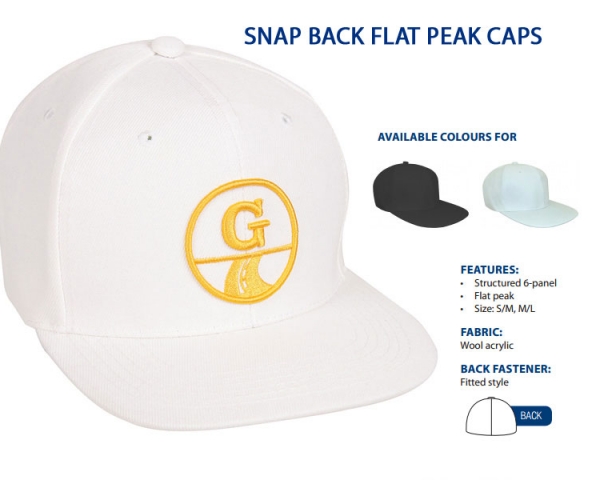 Custom Snap back Flat peak caps