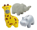 ADD13 Animal Giraffe, Hippo, Elephant stress balls