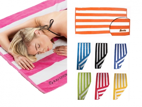 PTS001 Budget Promotional Striped Towels