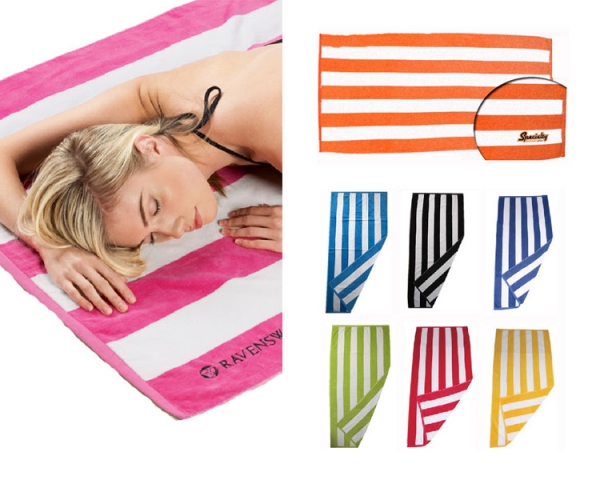 PTS001 Budget Promotional Striped Towels