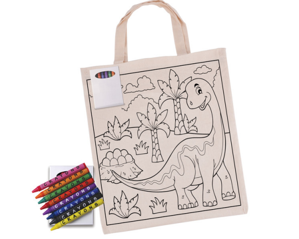 CJB018 _ Kids colouring small handle carry bags