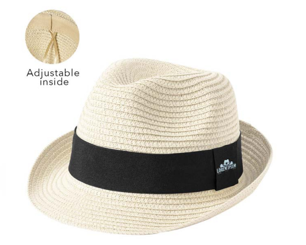 SHT-044 Custom straw hats with adjustable sizing