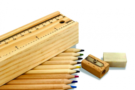 WPB-43 The ECO Wooden Pencil case Pencil Set